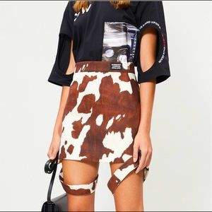 Burberry  Mini Animal Print Skirt